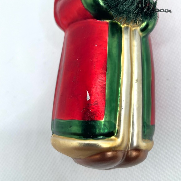 Pier 1 Glass Santa Ornament - Picture 4 of 6